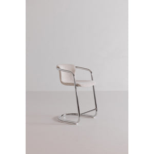 Moe's Freeman Chrome Frame Counter Stools - Blended Cream