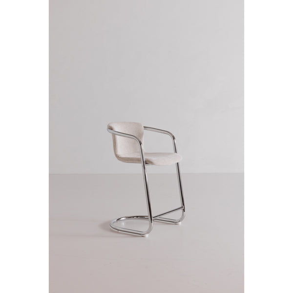 Moe's Freeman Chrome Frame Counter Stools - Blended Cream