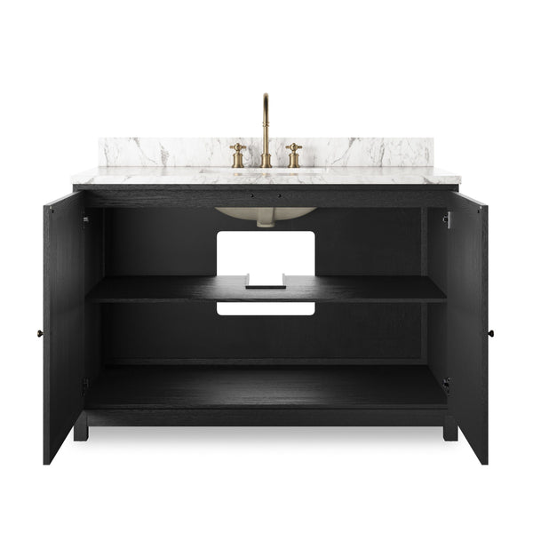 Millie Single Wide Vanity - Satin Drifted Black Veneer