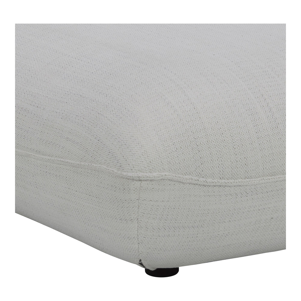 Moe's Zeppelin Ottoman Salt Stone White