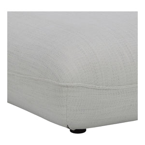 Moe's Zeppelin Ottoman Salt Stone White