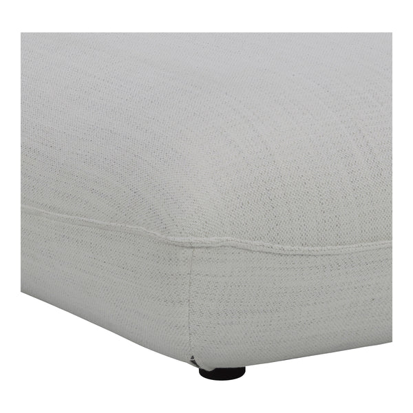 Moe's Zeppelin Ottoman Salt Stone White