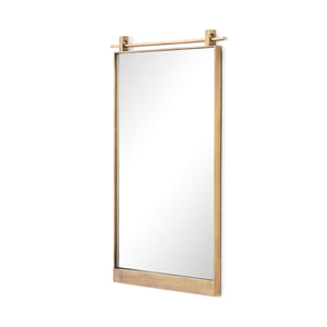 Chico Small Mirror In Antique Brass