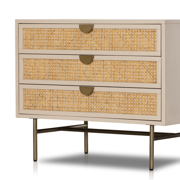 Luella Large Nightstand In Matte Alabaster