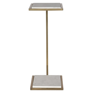 Elevate White Marble Drink Table