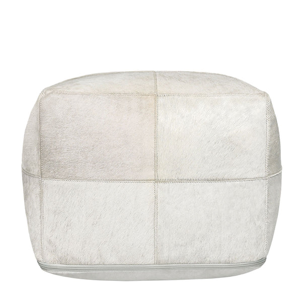 Classic Home Hide Pouf - Leather & Polystyrene