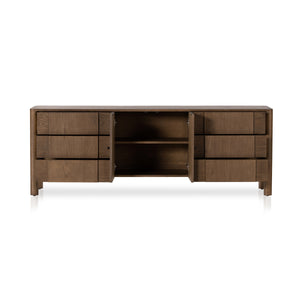 Pollard Media Console In Tan Oak