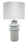 Cymbals Ceramic Table Lamp with Linen Shade