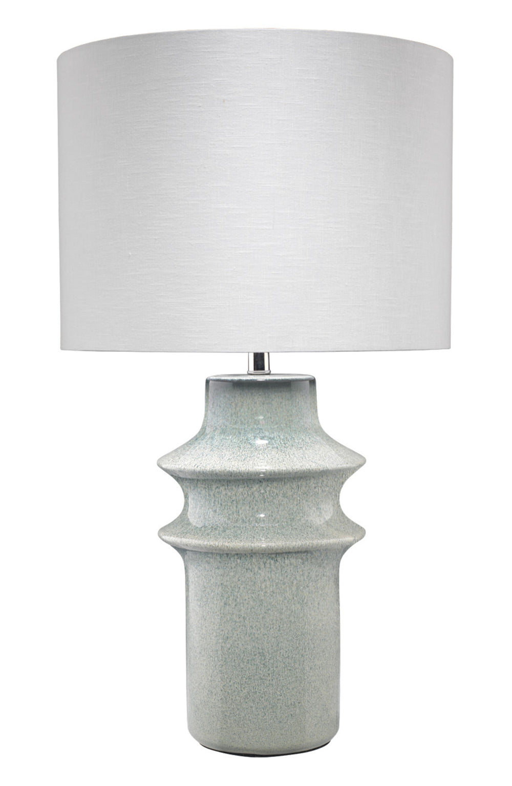 Cymbals Ceramic Table Lamp with Linen Shade