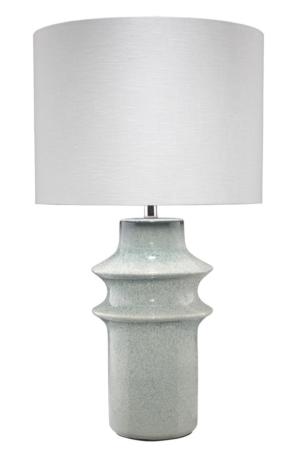 Cymbals Ceramic Table Lamp with Linen Shade