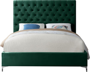 Robin King Bed In Green Velvet