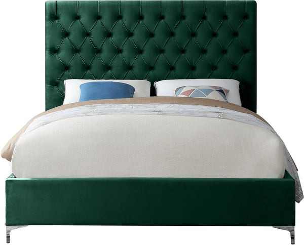 Robin King Bed In Green Velvet