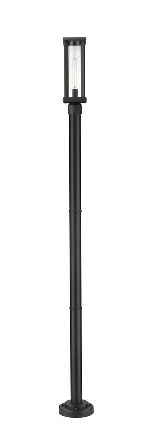 Glenwood 1 Light Outdoor Post Mounted Fixture in Black Finish