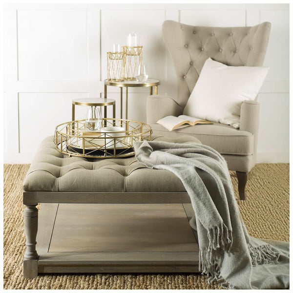 Othello I Tall Antiqued Brass Metal Table Candle Holder