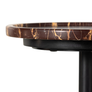 Viola Accent Table In Merlot Marble