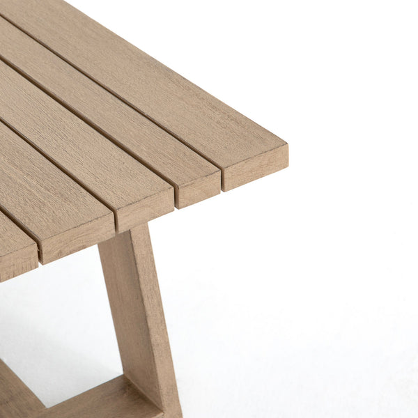 Atherton Outdoor Dining Bench in Brown