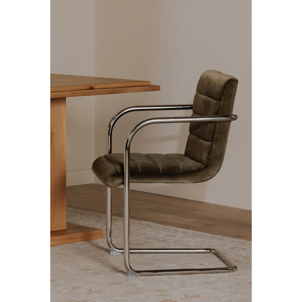 Moe's Pedro Dining Chair Green Mohair Set