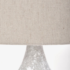 Harlan (30.5"H) Beige-Toned Fabric Shade Gray Concrete Base Table Lamp