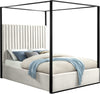 Daniel Queen Bed In Cream Velvet