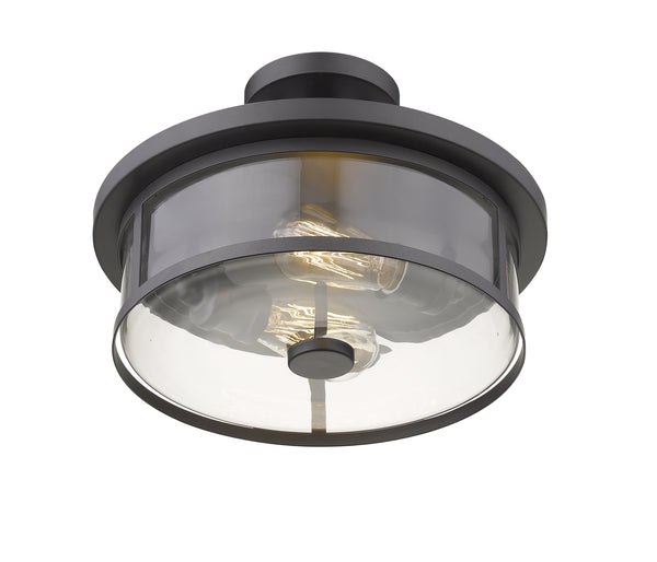 Savannah 2 Light Semi Flush Mount in Bronze Finish