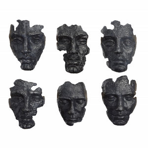 Self-Portrait Metallic Wall Decor, Set/6