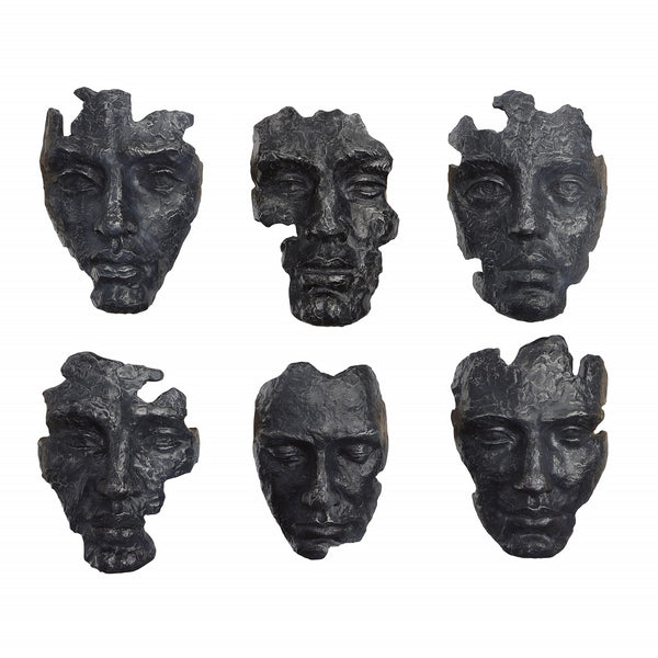 Self-Portrait Metallic Wall Decor, Set/6