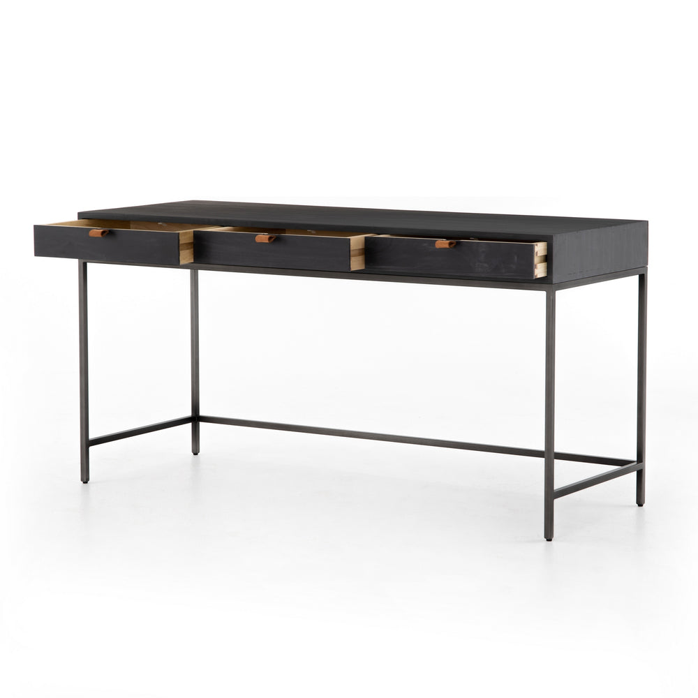 Trey Modular Writing Desk in Black Wash Poplar