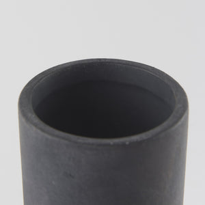 Esme 7.1L x 7.1W x 15.0H Dark Gray Ceramic Vase
