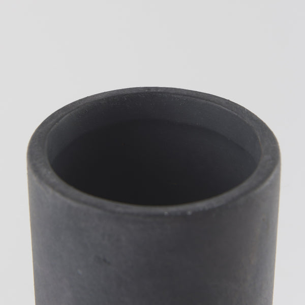 Esme 7.1L x 7.1W x 15.0H Dark Gray Ceramic Vase