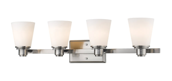 Kayla 4 Light Vanity  in Brushed Nickel Finish