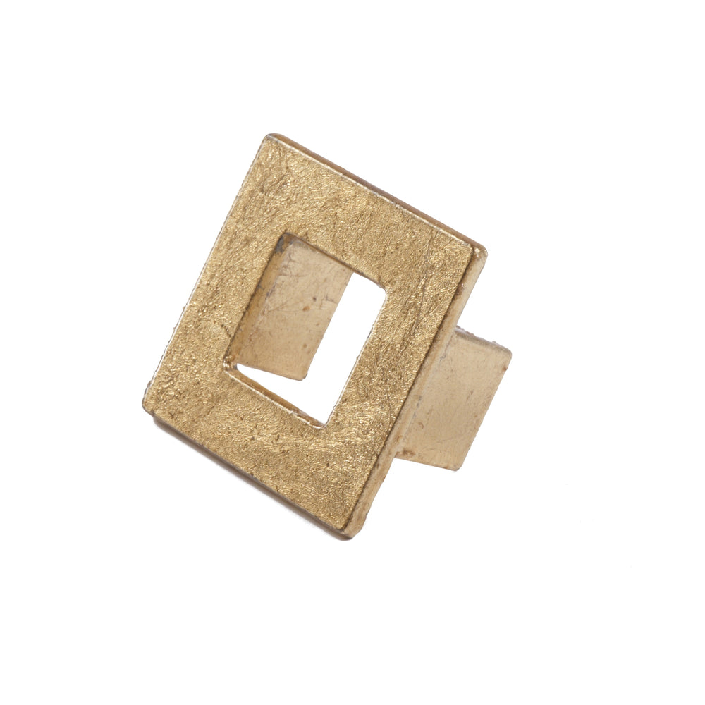 SQUARE HARDWARE IN GOLD LEAF