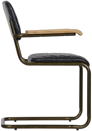 0045 Arm Chair, Vintage Black Leather