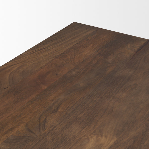 Wolcott Rectangular Dark Brown Solid Wood Dining Table