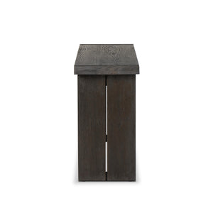 Warby Console Table in Worn Black Oak