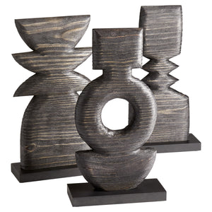 Dark Oval Sculpture | Black