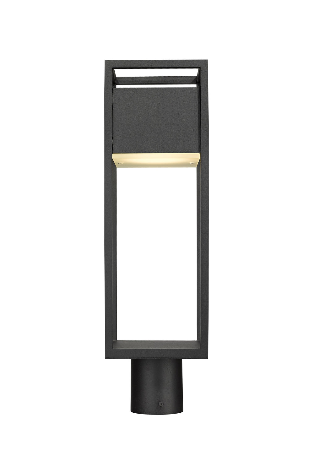 Barwick 1 Light Outdoor Post Mount Fixture in Black Finish