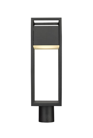 Barwick 1 Light Outdoor Post Mount Fixture in Black Finish