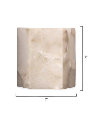 Borealis 1-Light Alabaster Hexagon Wall Sconce