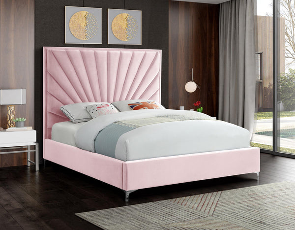 Wilfred Full Bed In Pink Velvet