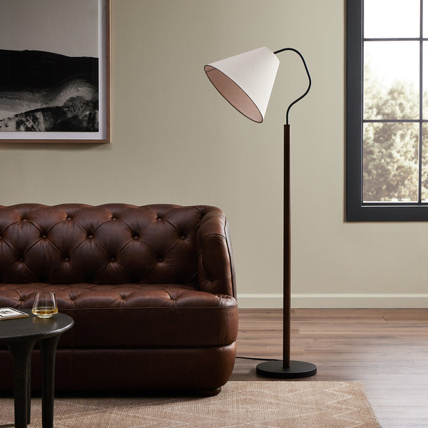 Garner Floor Lamp in Brown Beech