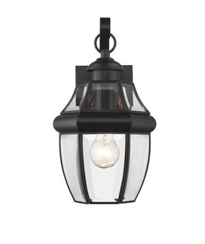 Westover 1 Light Outdoor Wall Sconce in Black Finish