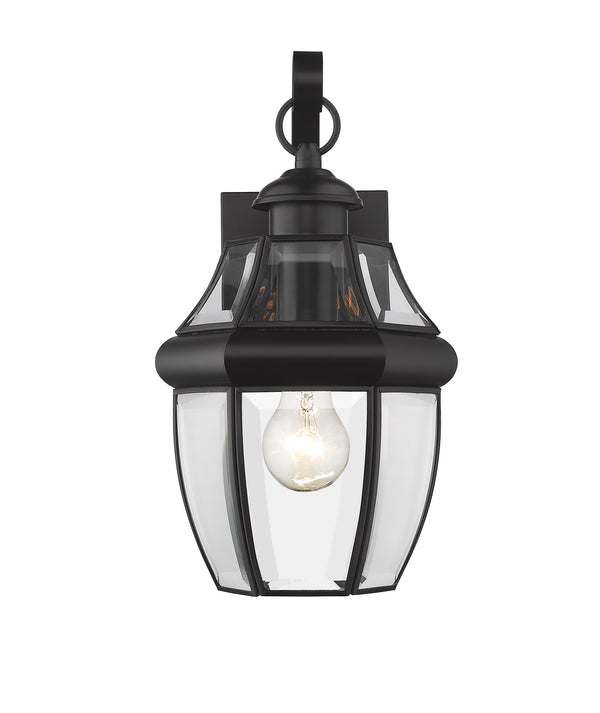 Westover 1 Light Outdoor Wall Sconce in Black Finish