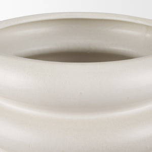 Twyla Tall Cream Glazed Floor Ceramic Vase