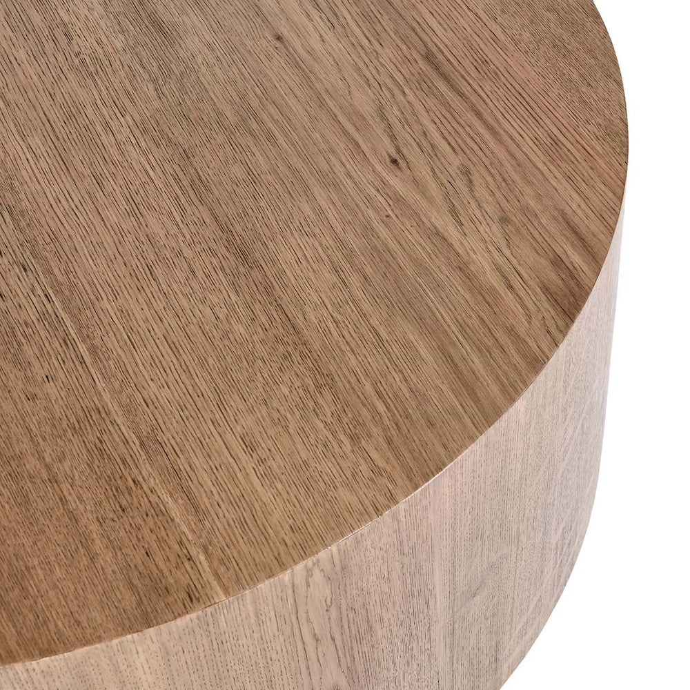 Layne Solid Wood Round Coffee Table with Casters
