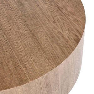 Layne Solid Wood Round Coffee Table with Casters