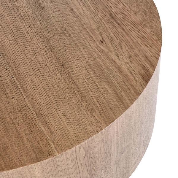 Layne Solid Wood Round Coffee Table with Casters