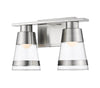 Ethos 2 Light Vanity in Brushed Nickel Finish