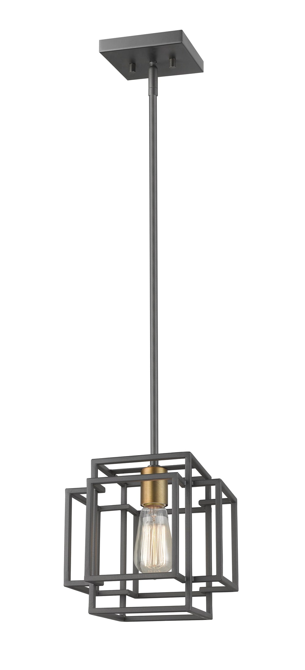Titania 1 Light Mini Pendant in Bronze + Olde Brass Finish