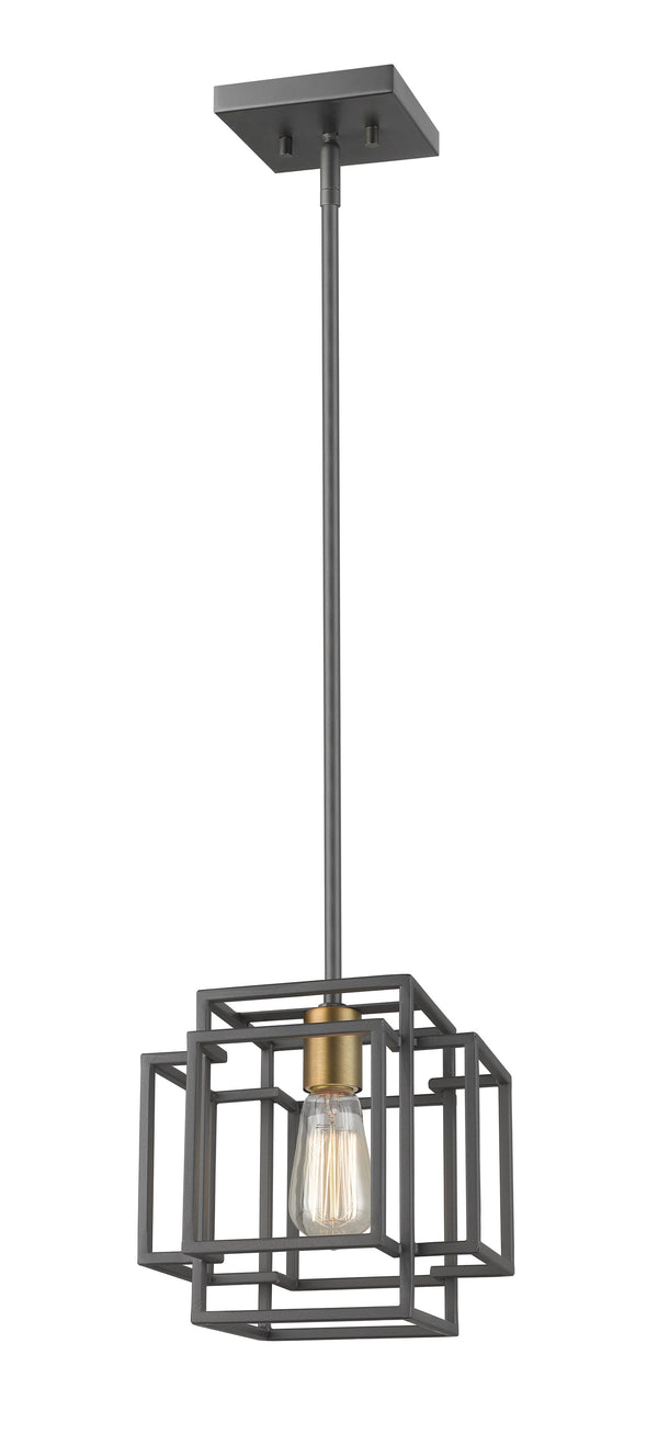 Titania 1 Light Mini Pendant in Bronze + Olde Brass Finish