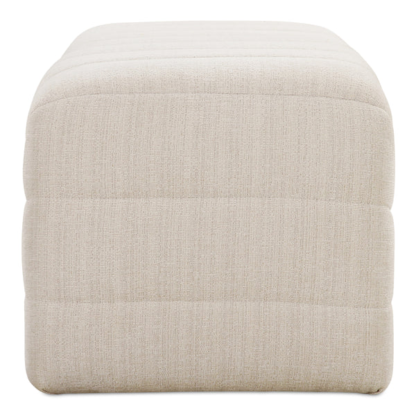 Moe's Verity Bench in Oatmeal Upholstery